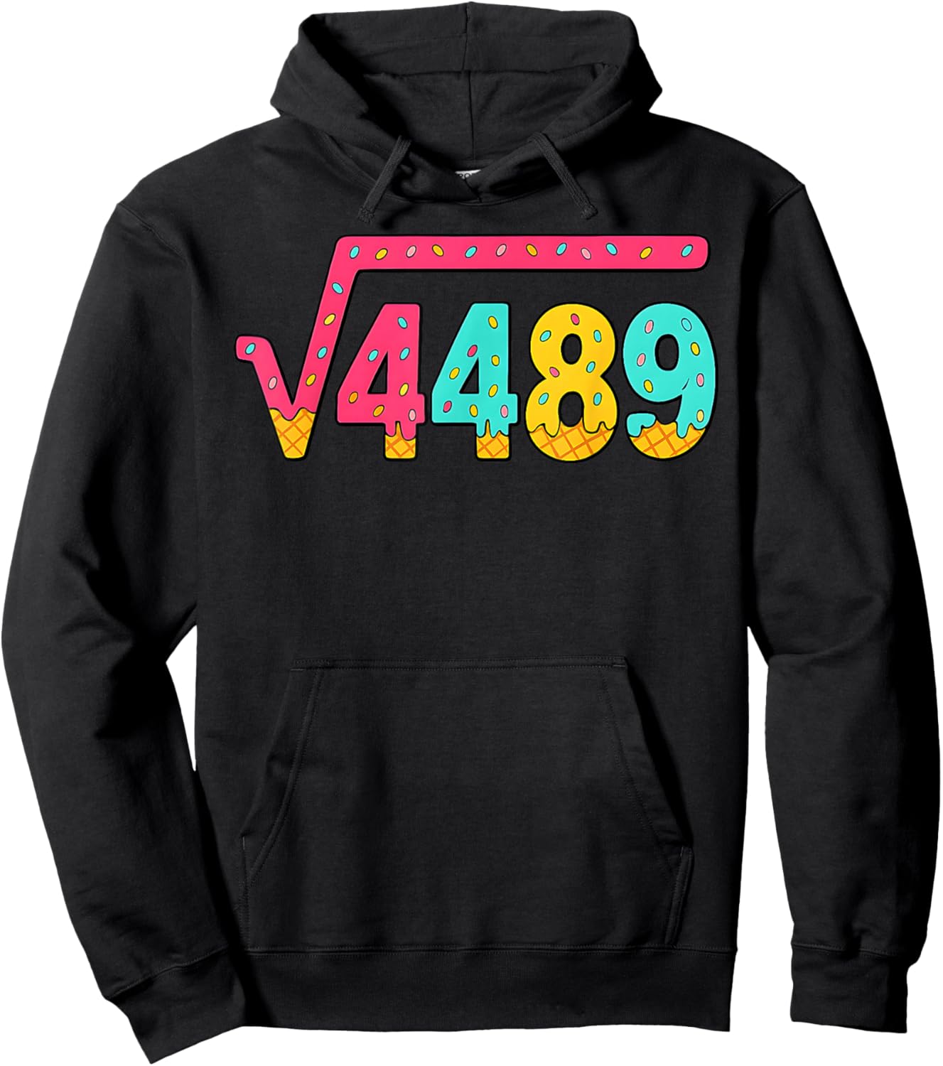 Funny Math Teacher Student 4489 Slang Six Seven 67 Ice Cream Hoodie - Hoodie | Black