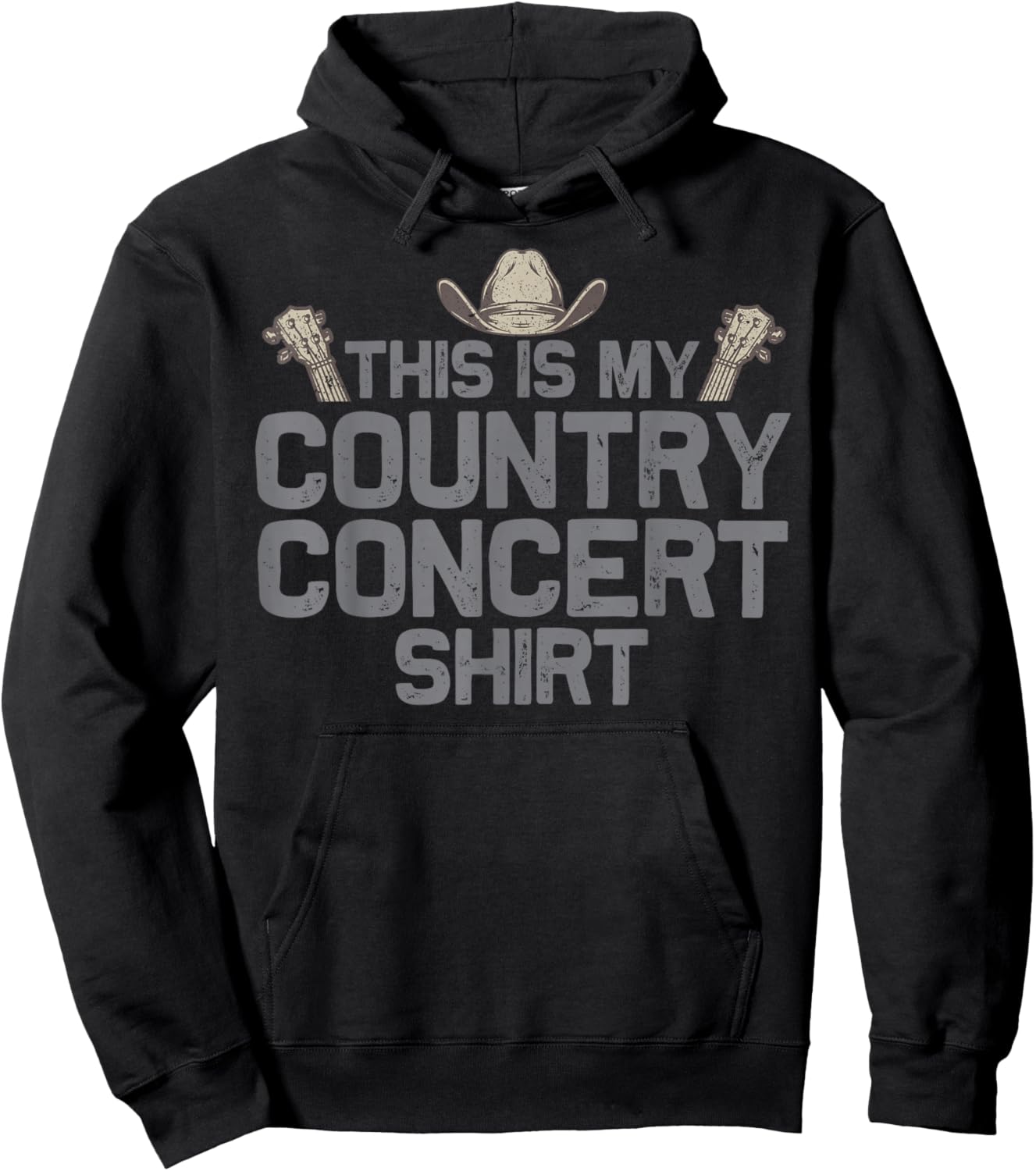 Cool Country Music Art Women Classic Country Concert Hoodie - Hoodie | Black