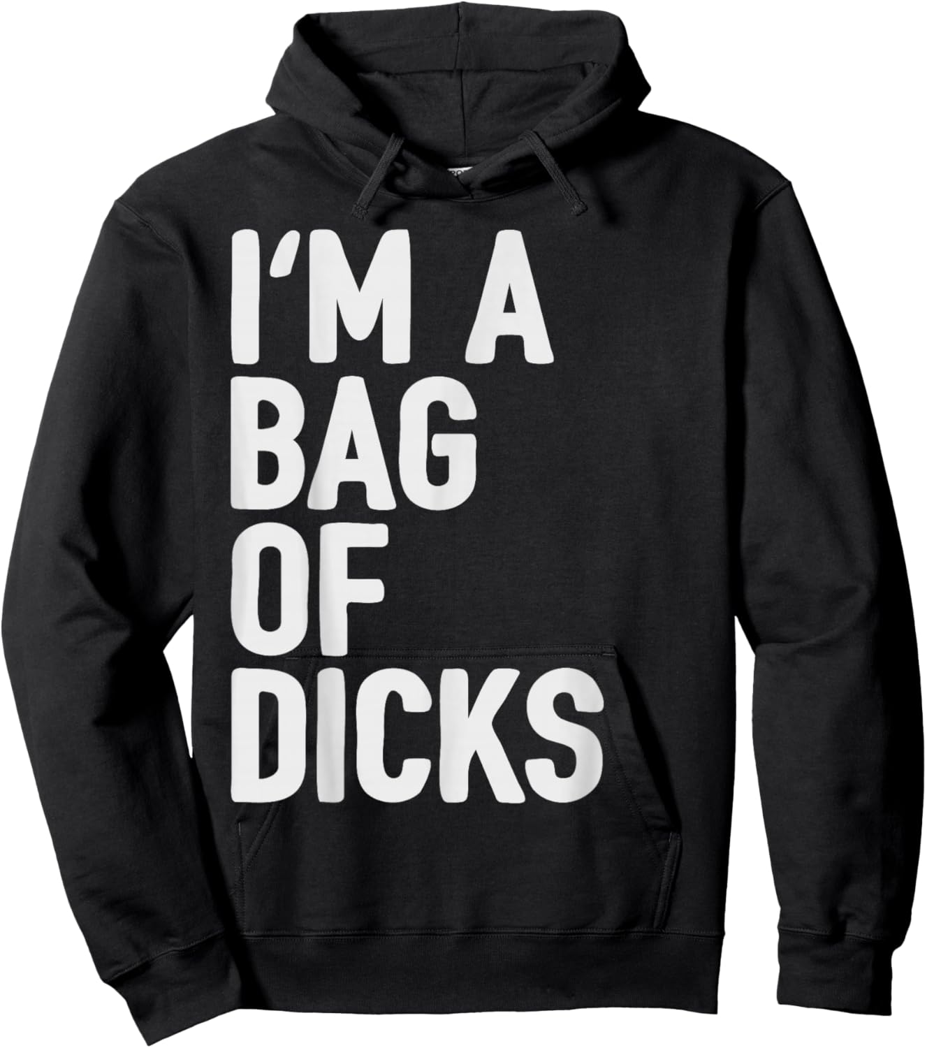 Bag of Dicks Funny Adult Curse Word Humor Profanity Joke Hoodie - Hoodie | Black