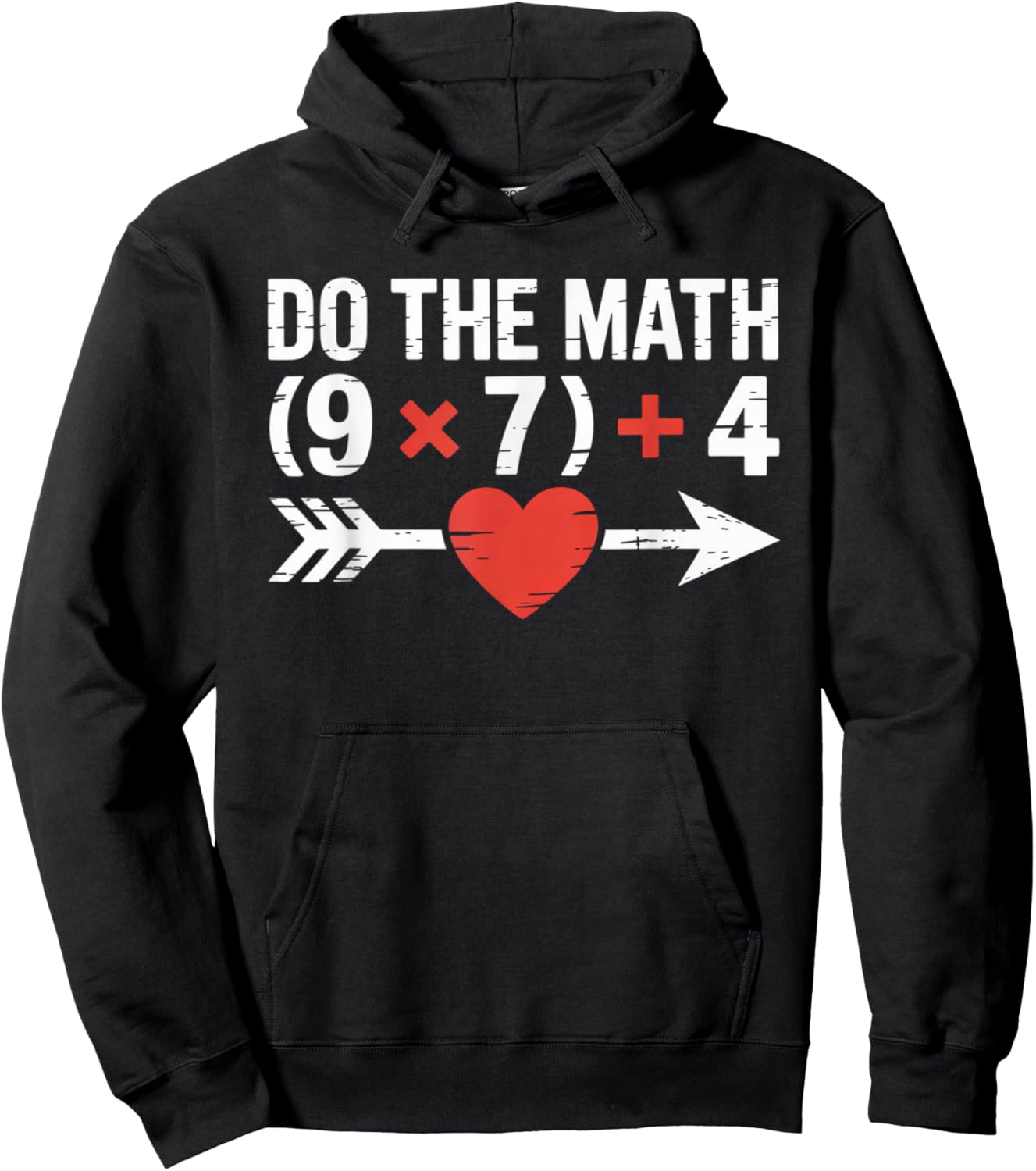 Do The Math 67 Valentine’s Day Six Seven Hearts 6-7 Meme Hoodie - Hoodie | Black