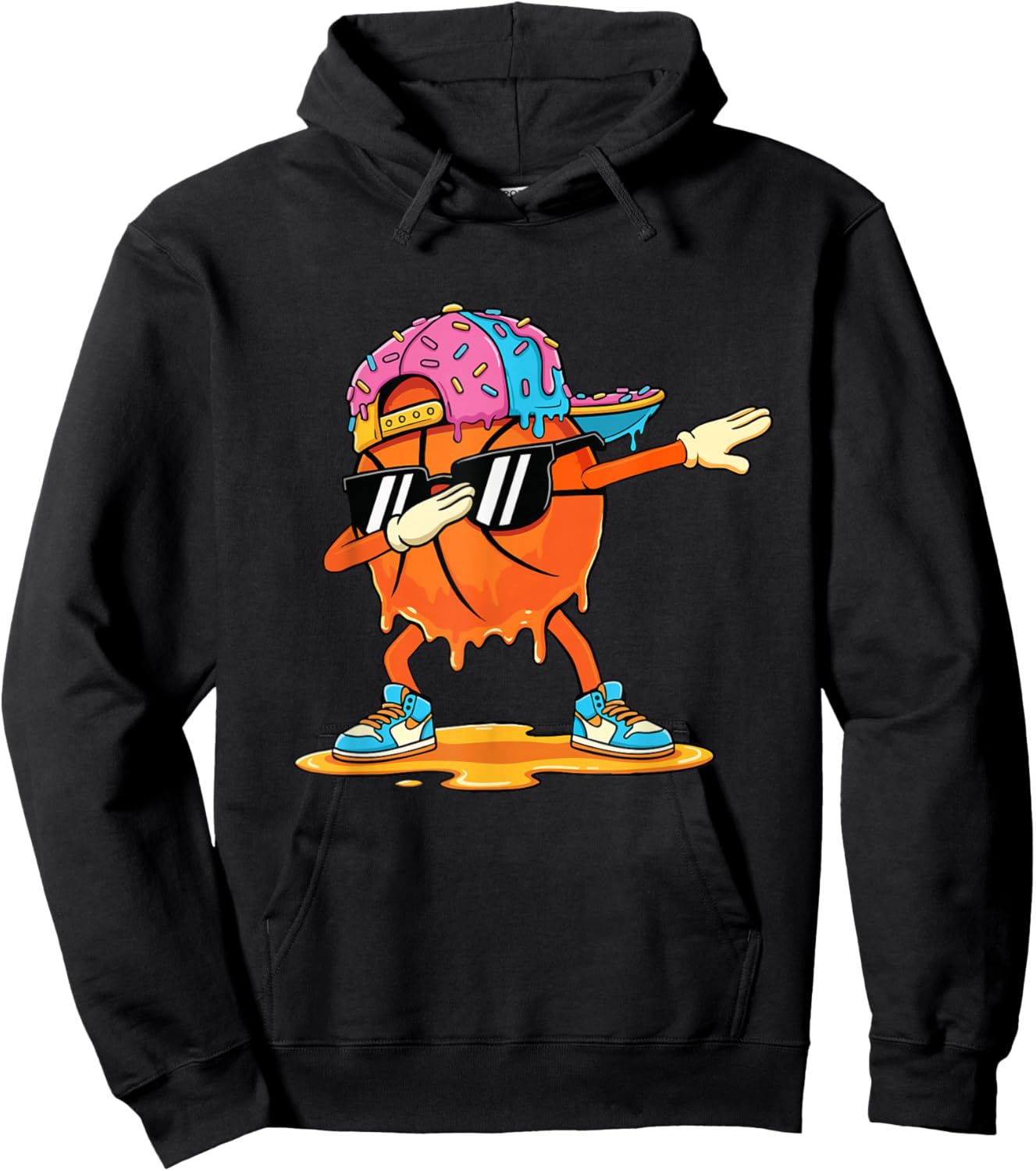 Dabbing Basketball - Basketball Lover Basketball Player Hoodie - Hoodie | Black