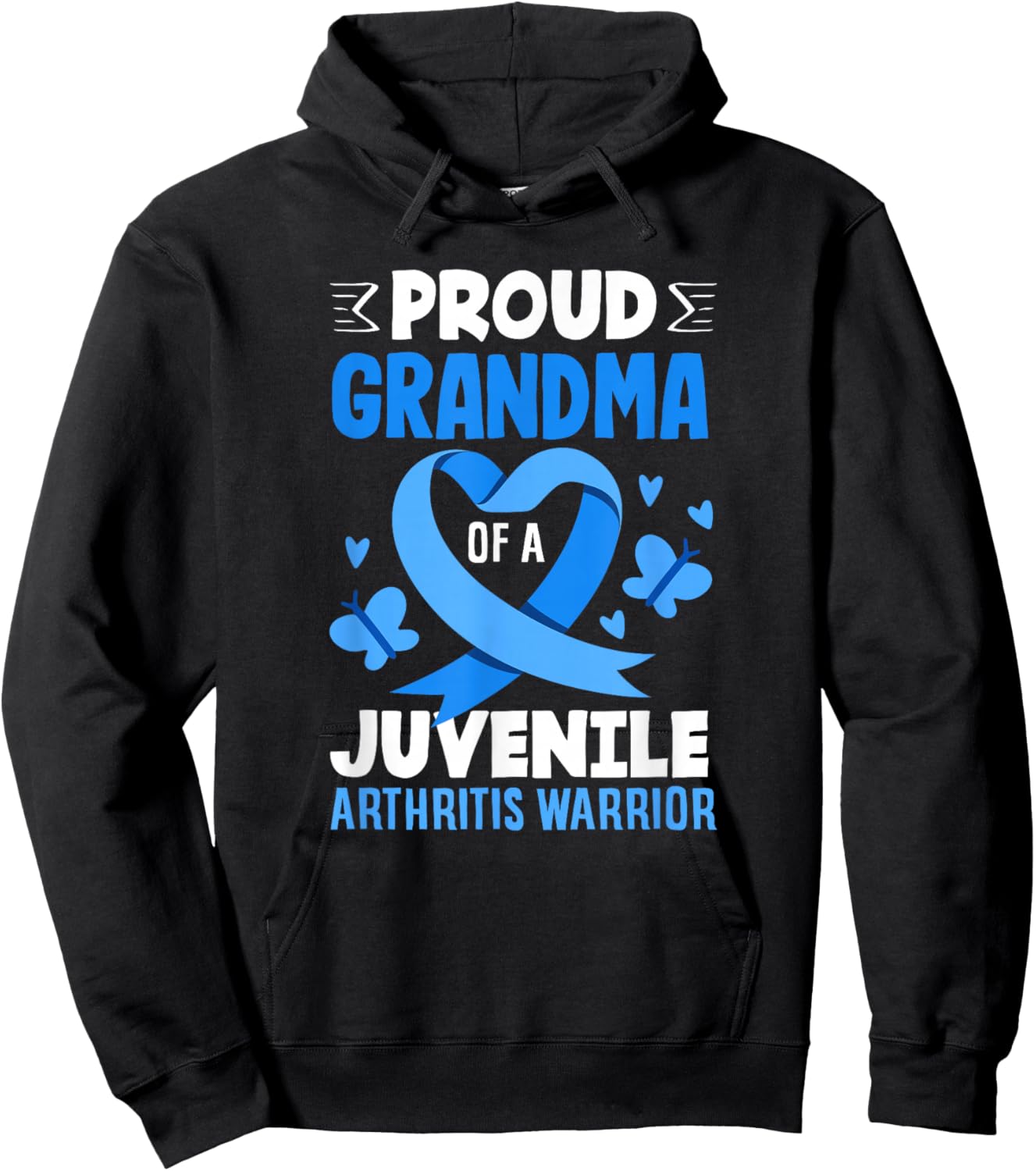 Proud Grandma of A Juvenile Arthritis Warrior Hoodie - Hoodie | Black