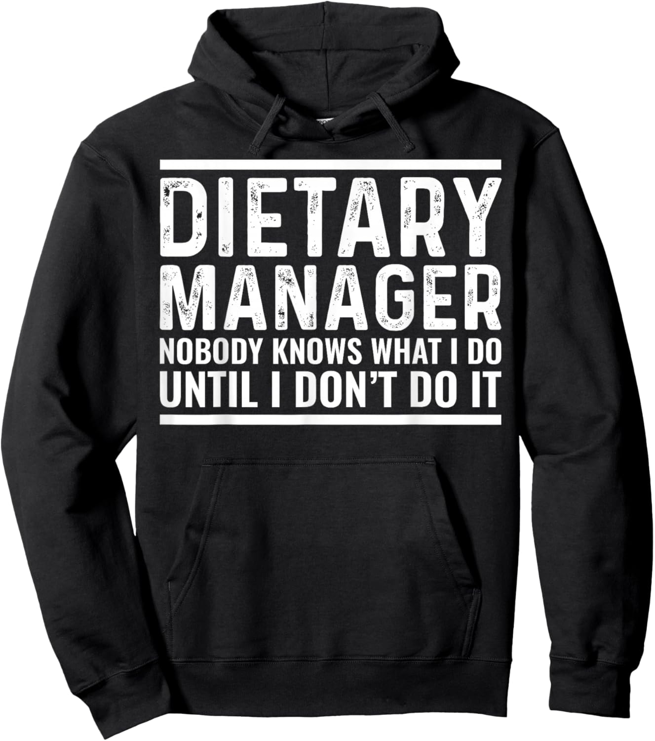 Dietary Manager Nobody Knows Funny Sarcastic Hoodie - Hoodie | Black