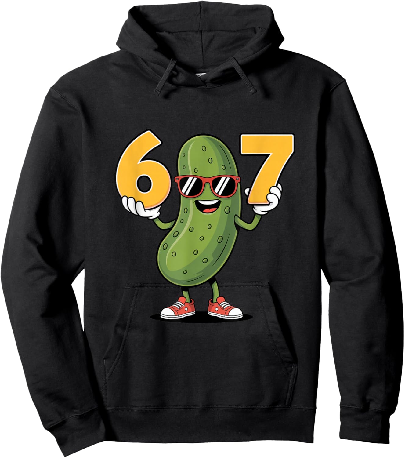 67 Meme Funny Pickle 6 7 Six Seven 6-7 Hoodie - Hoodie | Black