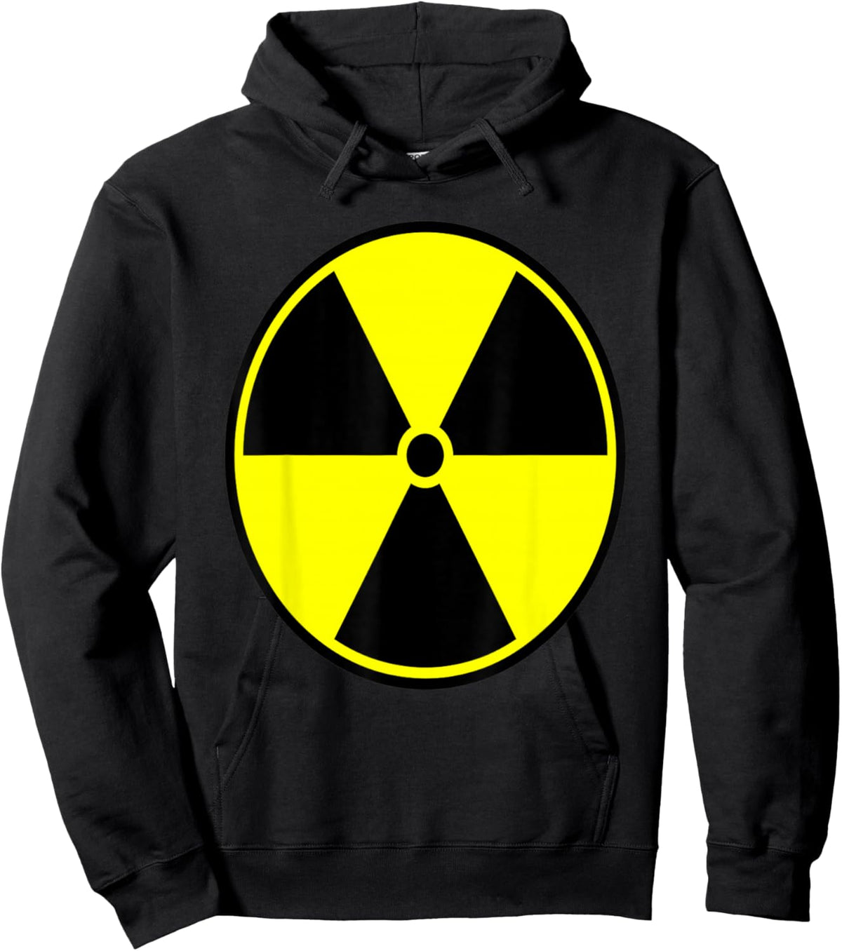 Funny Radiation Warning Caution Symbol Bold Statement Hoodie - Hoodie | Black