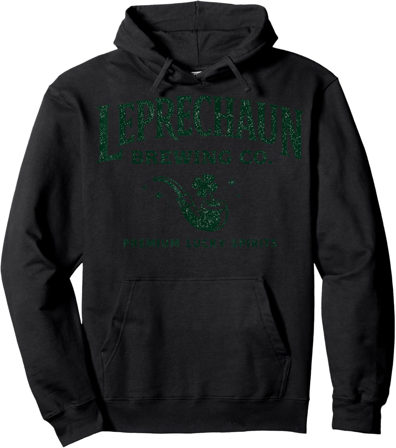 St.Patrick’s Day Leprechaun Brewing Company Lucky Spirits Hoodie - Hoodie | Black