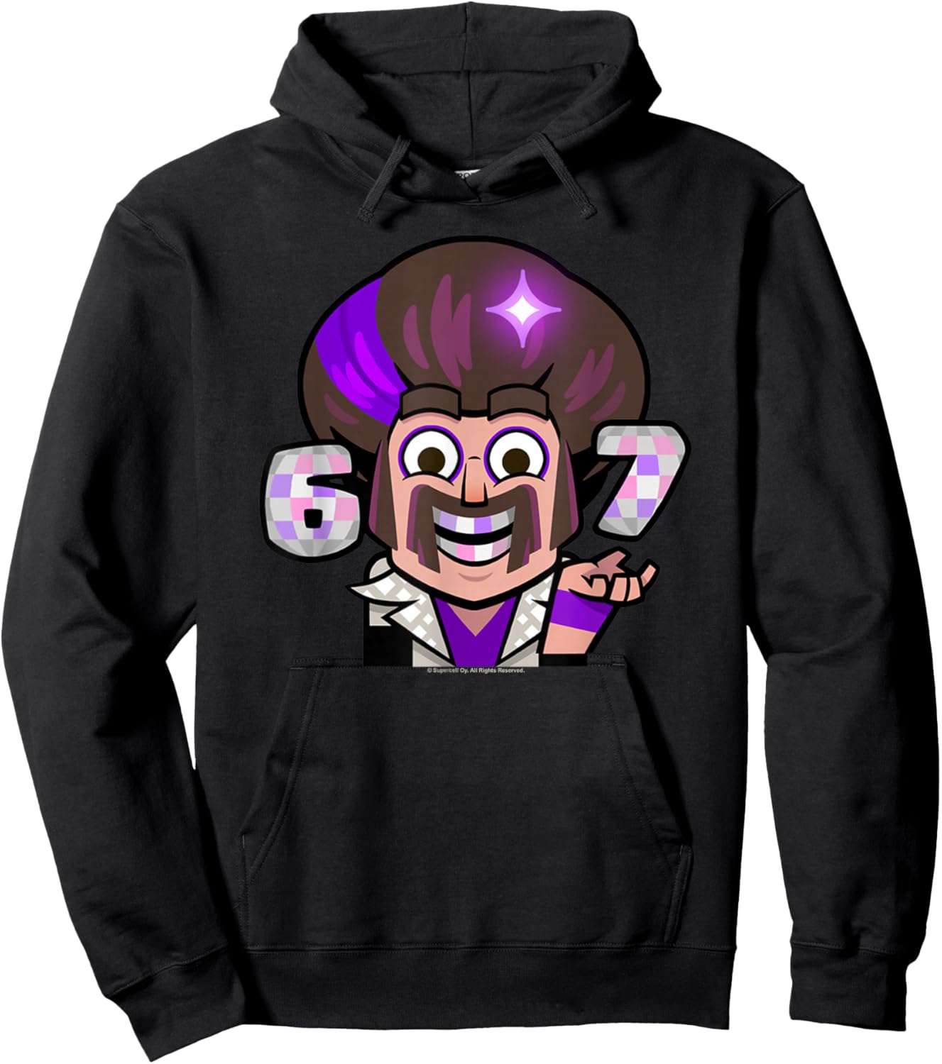 Clash Royale 6 7 Wizard Emote Mobile Game Emoji Hoodie - Hoodie | Black