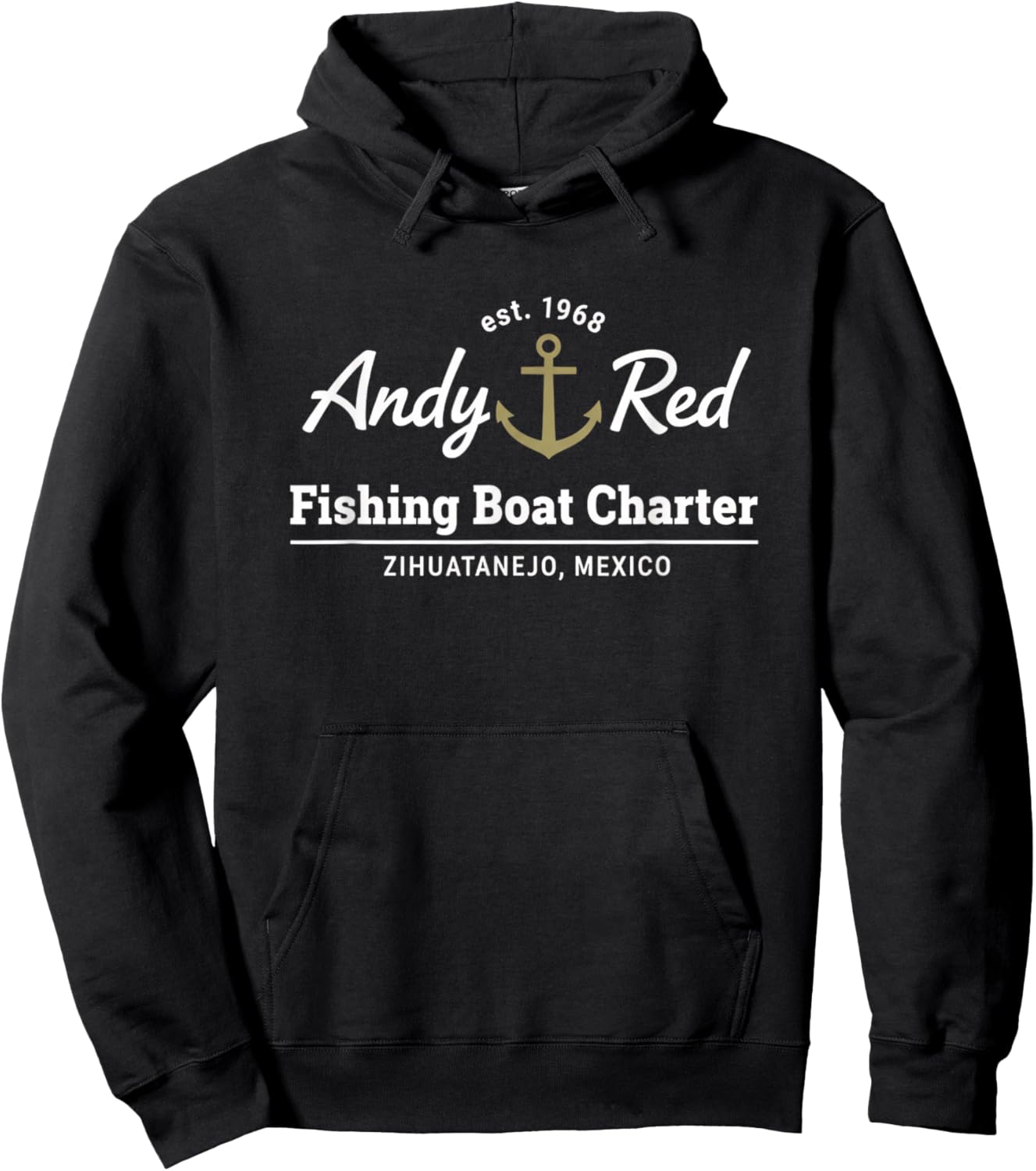 Andy Red Fishing Boat Charter Zihuatanejo Est 1968 Hoodie - Hoodie | Black