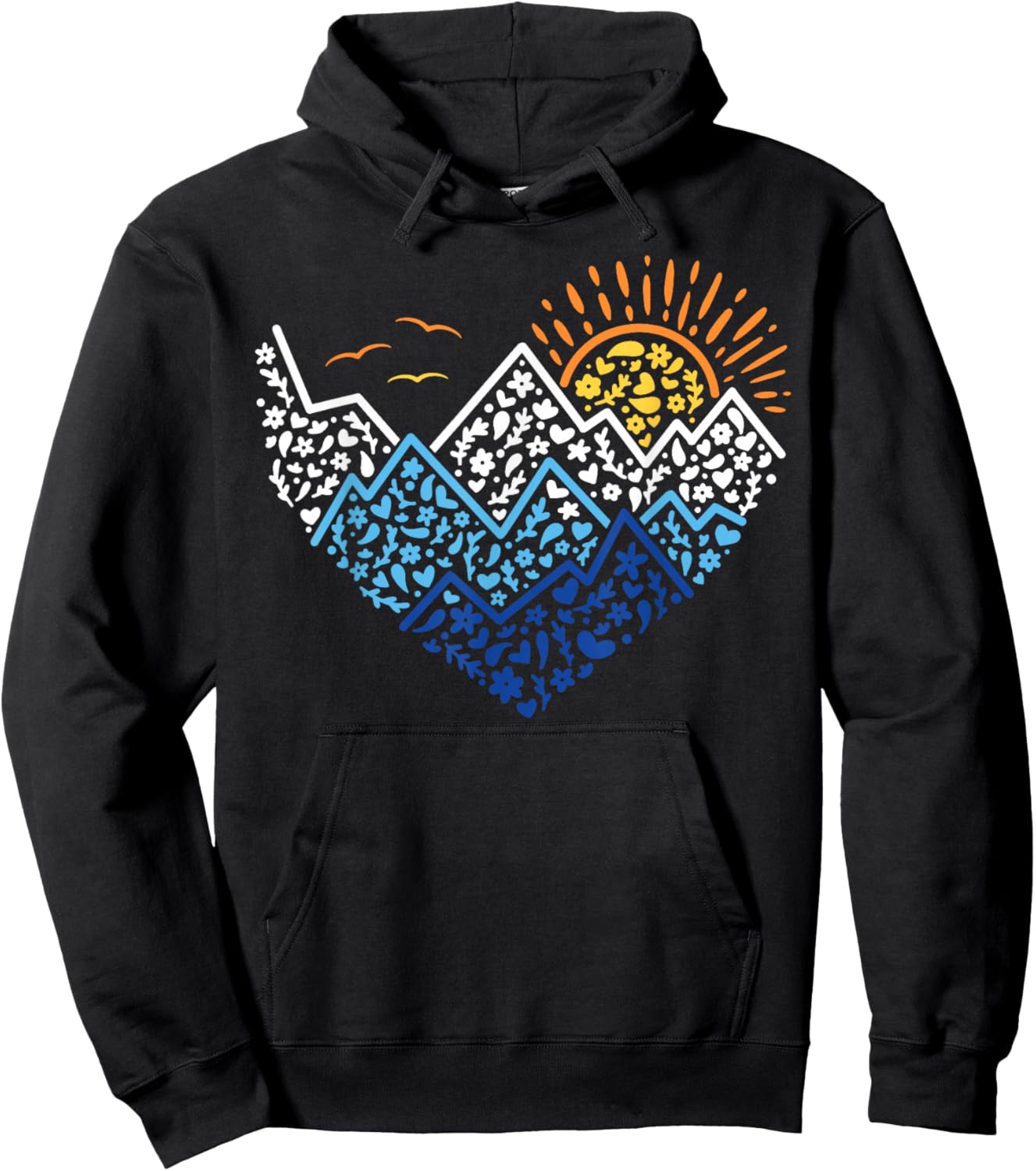 Subtle AroAce Pride Outdoors Camping LGBTQ Proud Asexual Hoodie - Hoodie | Black