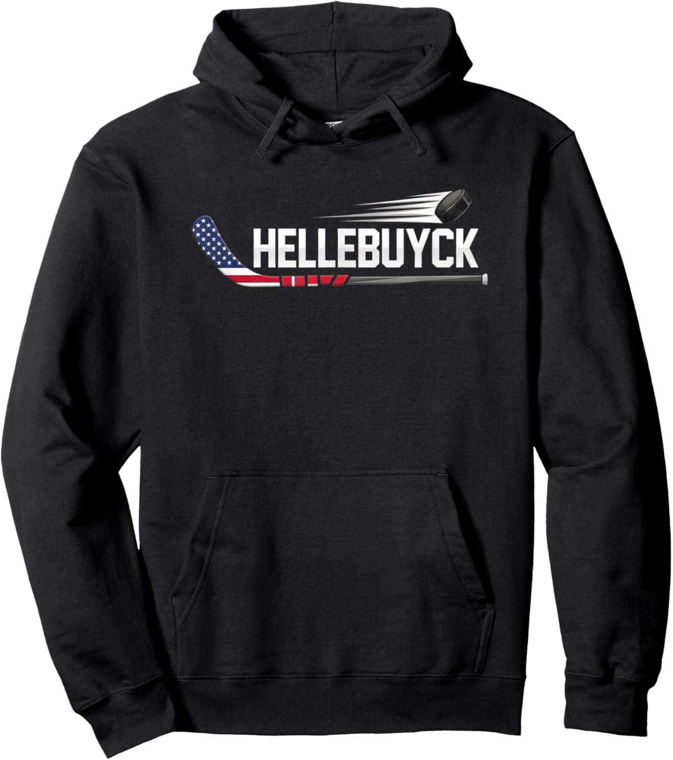 Hellebuyck T Goalie Design with Puck Hoodie - Hoodie | Black