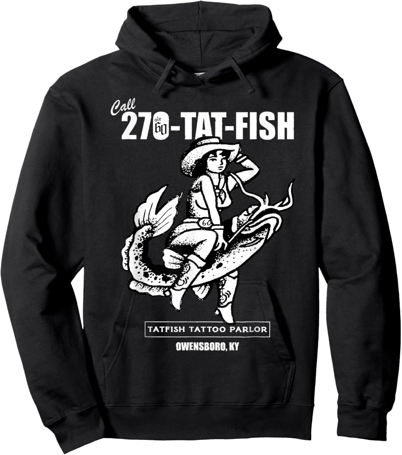 Ole 60 Tat-Fish Graphic Hoodie - Hoodie | Black