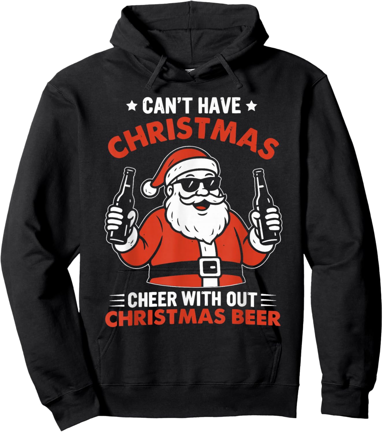 Can't Have Christmas Cheer Without Christmas Design Hoodie - Hoodie | Black