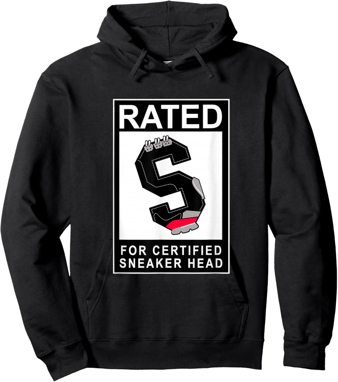 Rated S for Certified Sneaker Head Graphic Hoodie - Hoodie | Black