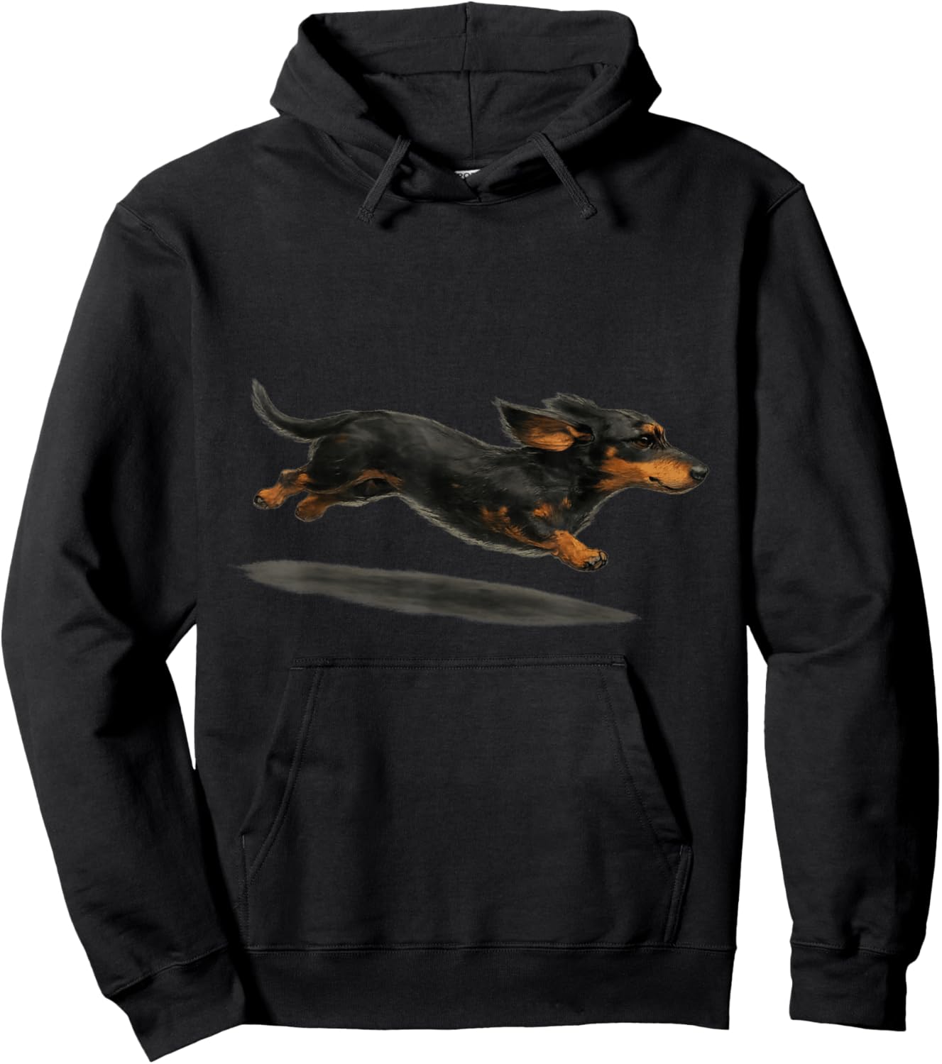 Funny Retro Cute Running Dachshund Dog Hoodie - Hoodie | Black