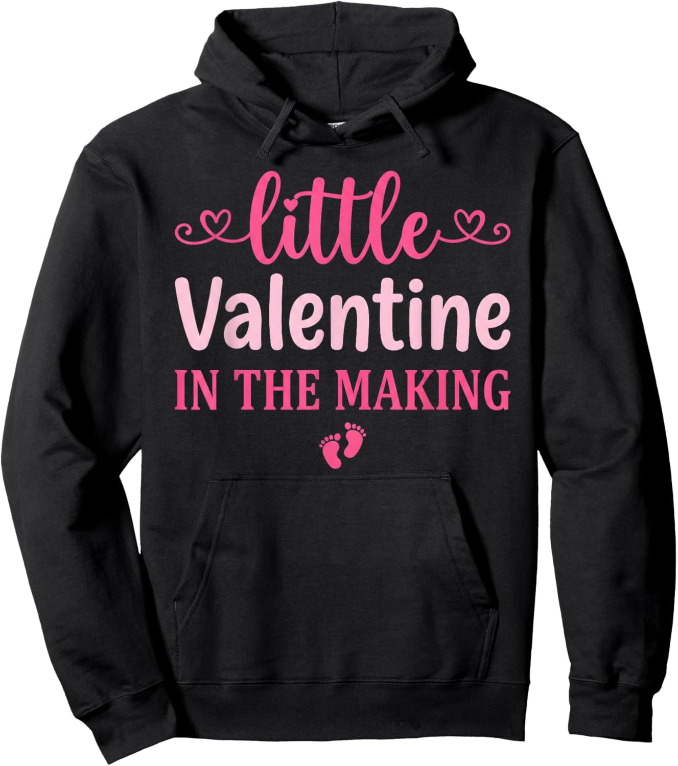 Little Valentine in The Making Valentine's Day Pregnancy Hoodie - Hoodie | Black