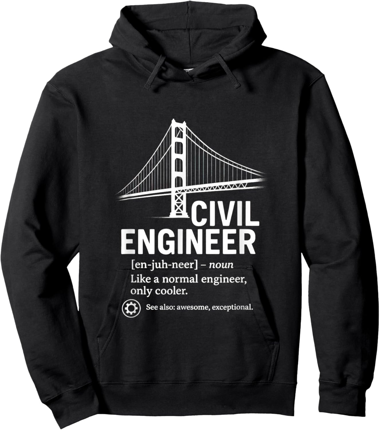 Civil Engineer - Funny Retro Engineering Hoodie - Hoodie | Black