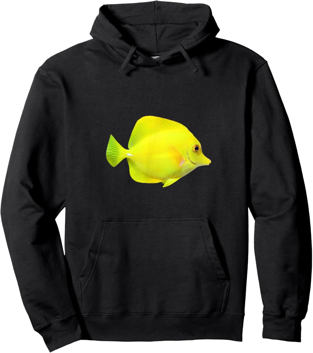 Yellow Tang Tropical Fish Hoodie - Hoodie | Black