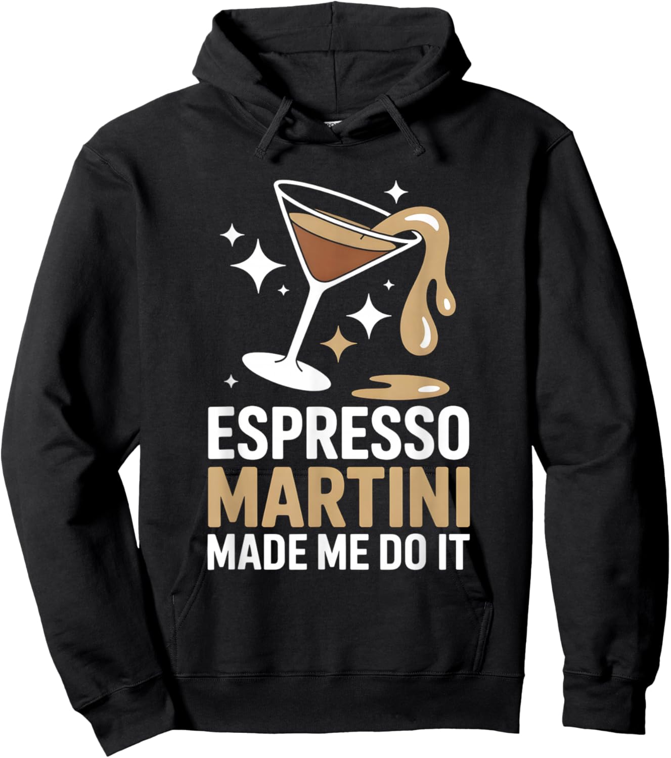 Funny Espresso Martini Made Me Do It Cocktail Hoodie - Hoodie | Black