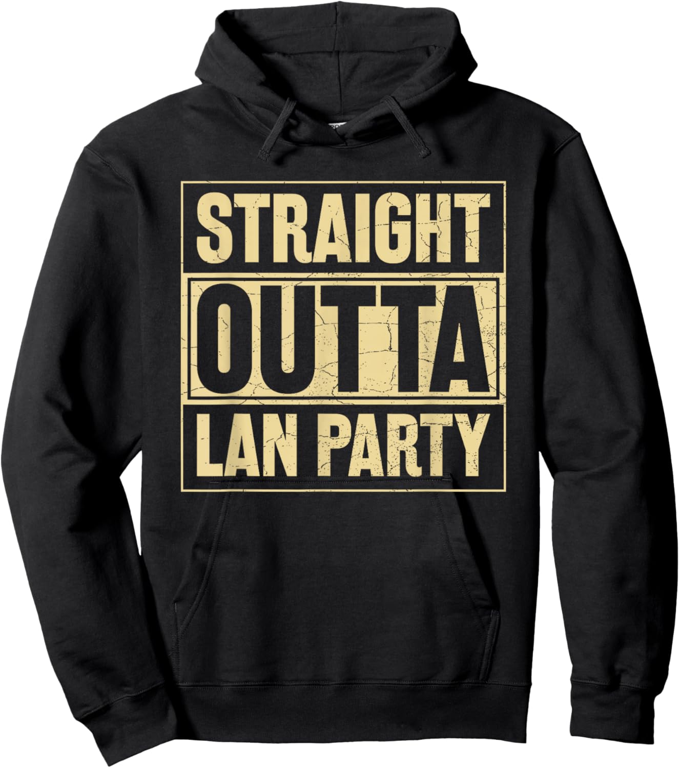 Straight Outta LAN Party Hoodie - Hoodie | Black