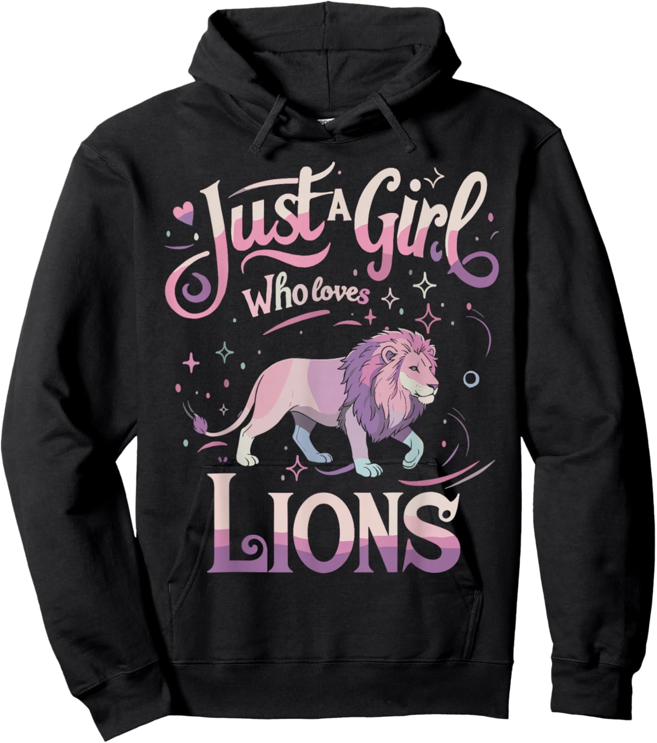 Girls Lions Shirt Lovers Men Women Hoodie - Hoodie | Black