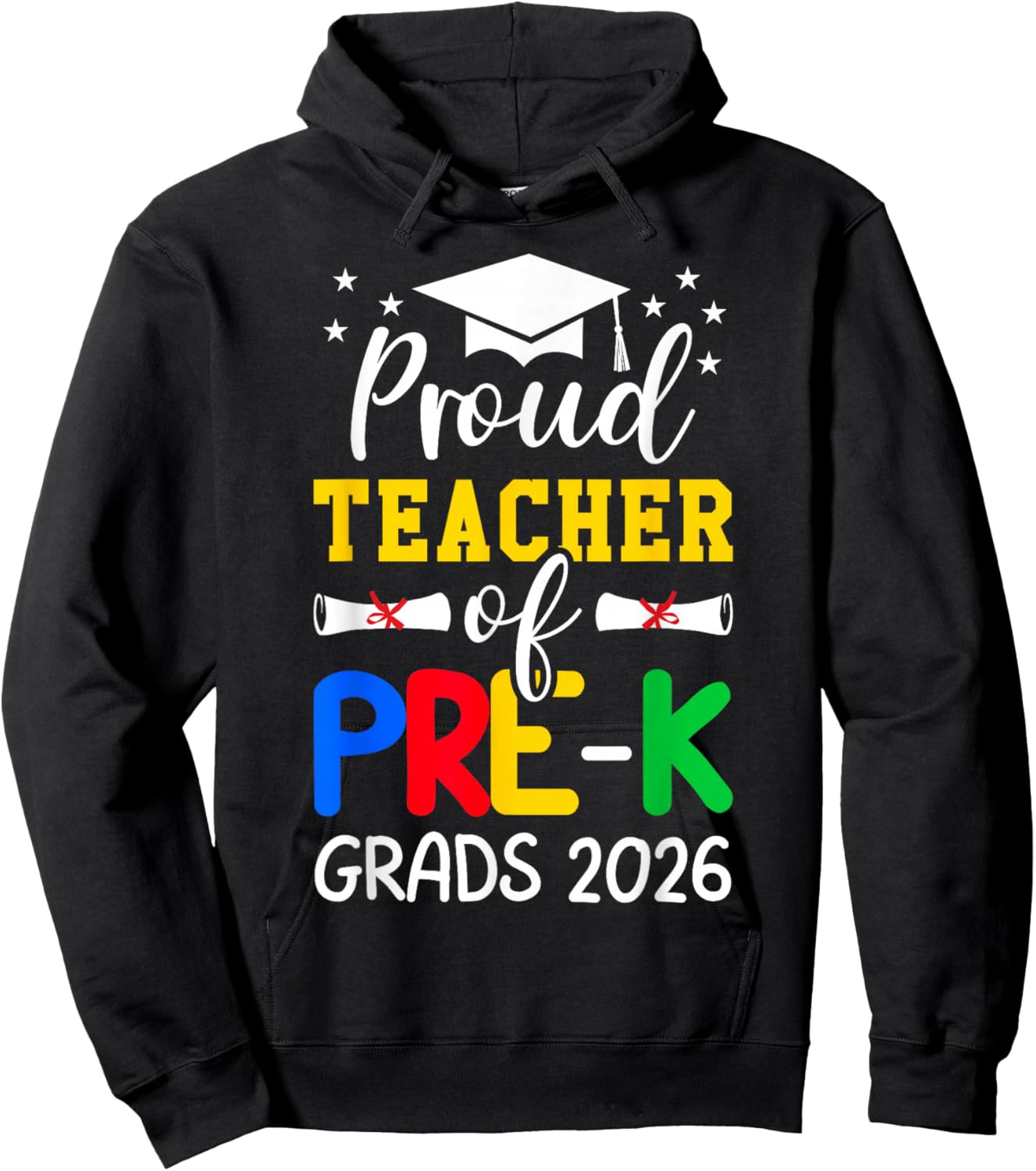 Proud Teacher of Pre-K Graduates 2026 School Pre k Teacher Hoodie - Hoodie | Black