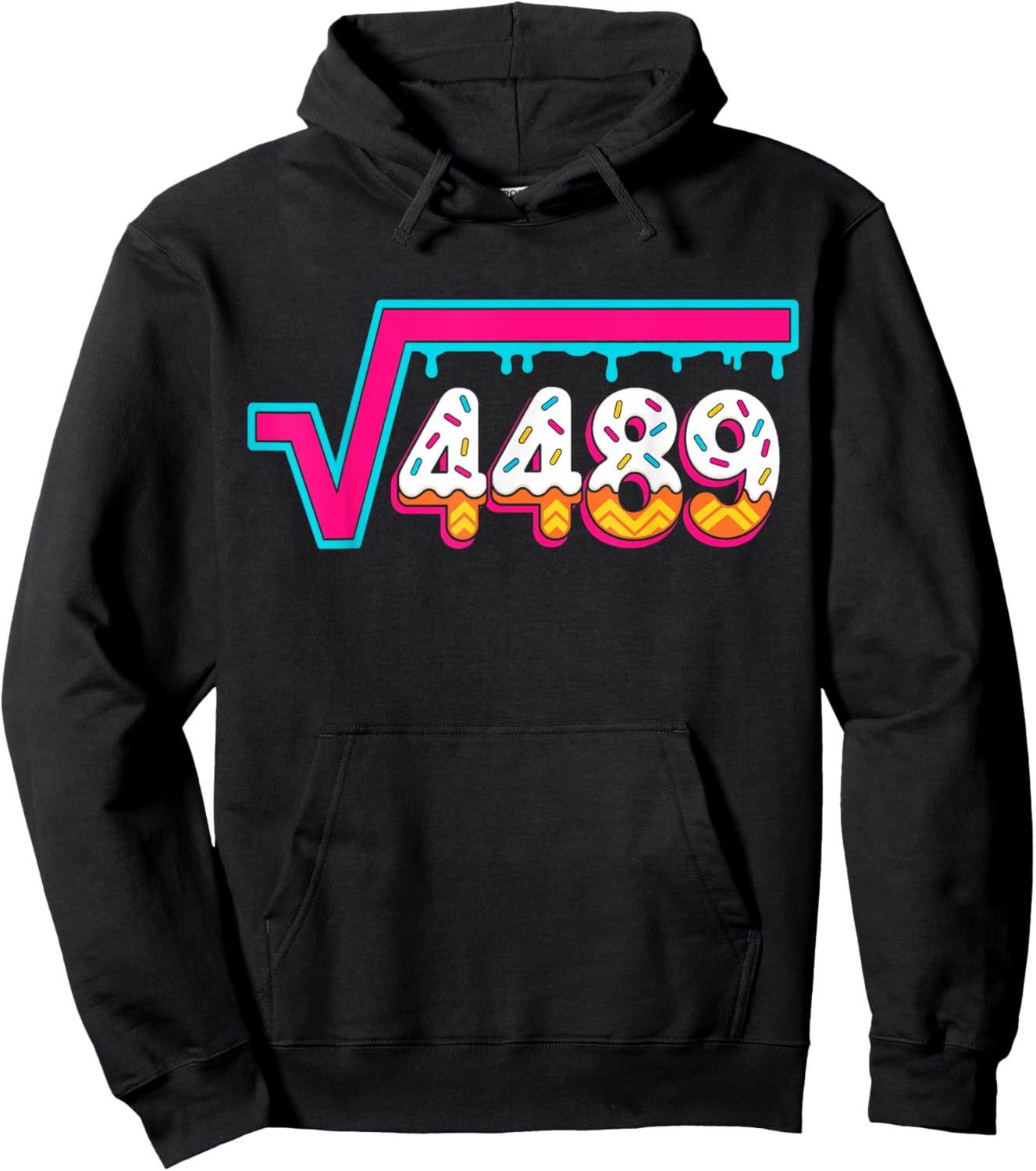 6 7 Vintage Funny Meme Square Root 4489 Slang Math Teacher Hoodie - Hoodie | Black