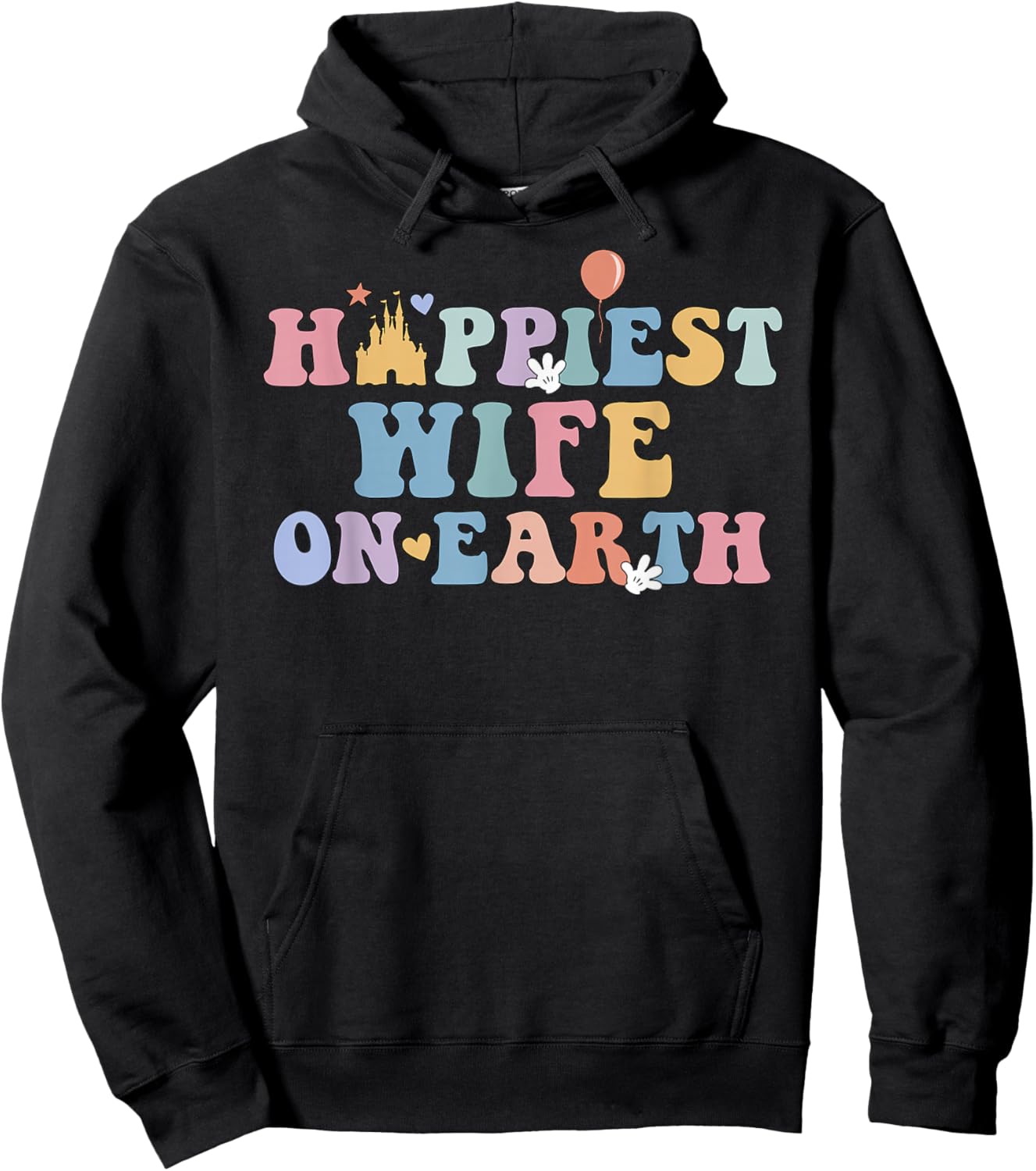 Happiest Wife On Earth, Matching Couple Trip, Honeymoon Hoodie - Hoodie | Black