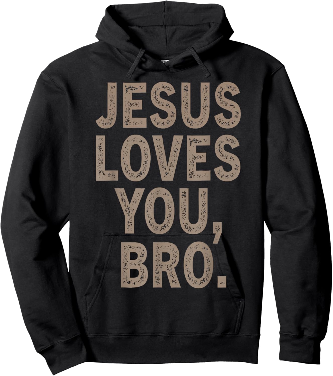 Jesus Loves You Bruh Funny Christian Men Boy Teen Girl Youth Hoodie - Hoodie | Black