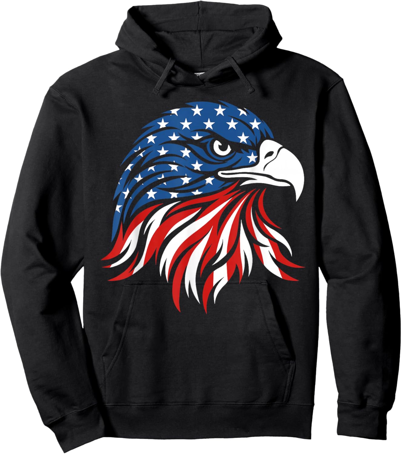 Bald Eagle 4th of July Independence Day Retro Eagle Hoodie - Hoodie | Black