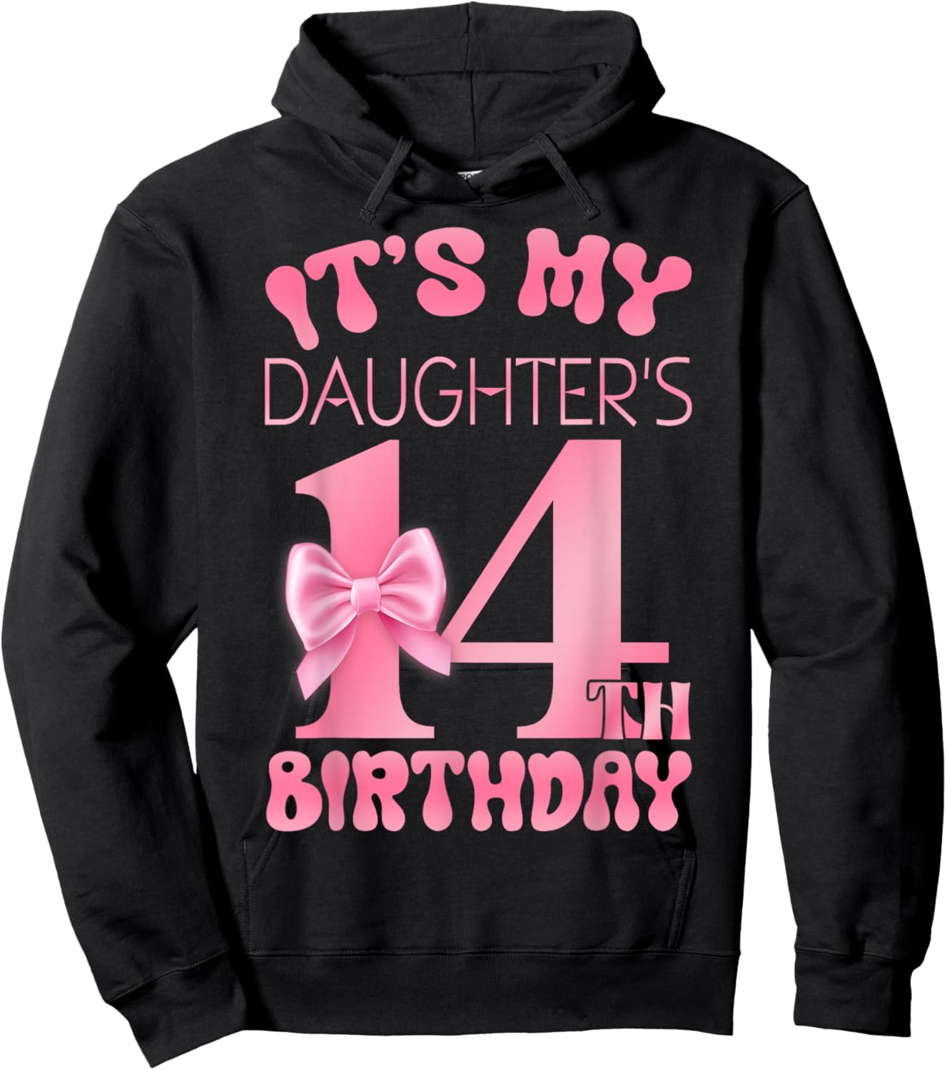 It's My Daughter's 14th Birthday Girl Pink Party Themes Hoodie - Hoodie | Black