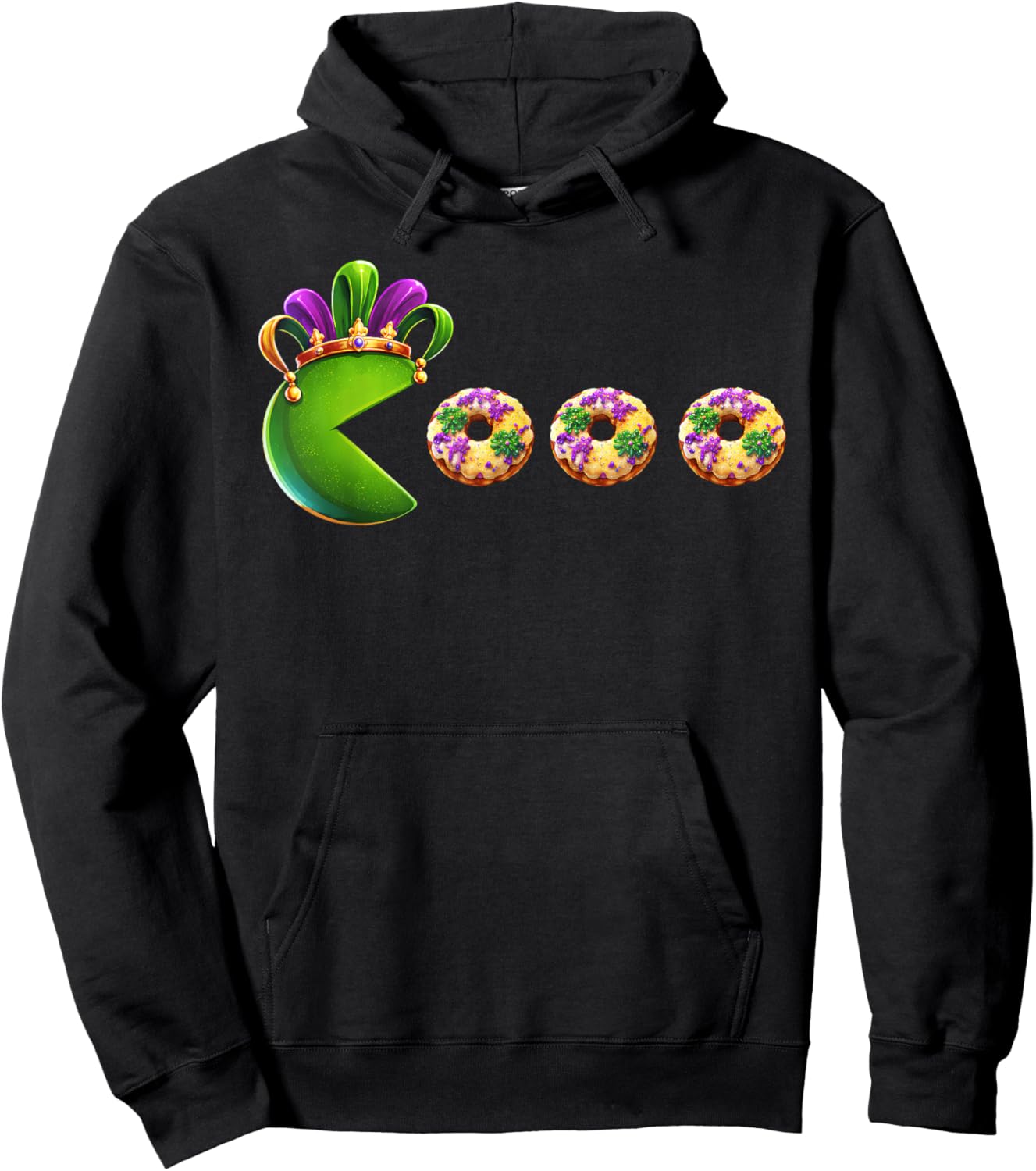 Gamer Mardi Gras Carnival Jester Beads Gaming Boys Teen Hoodie - Hoodie | Black