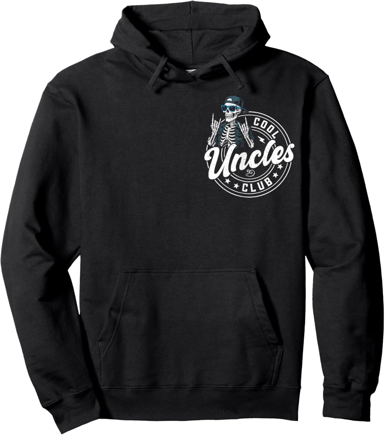Retro Cool Uncles Club Funny Skeleton New Uncle Men Hoodie - Hoodie | Black