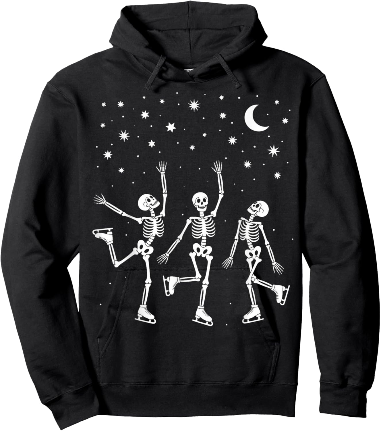 Skeleton Figure Skate Ice Skating Figure Skating Hoodie - Hoodie | Black