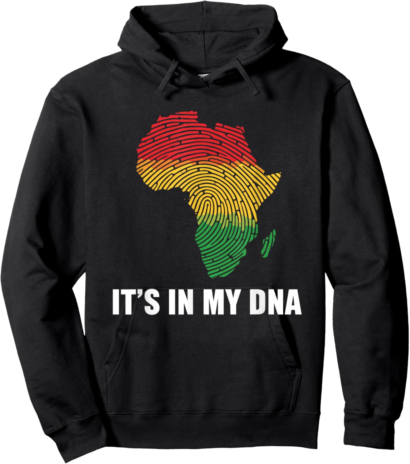 Black History Month It's in My DNA Pan African Fingerprint Hoodie - Hoodie | Black