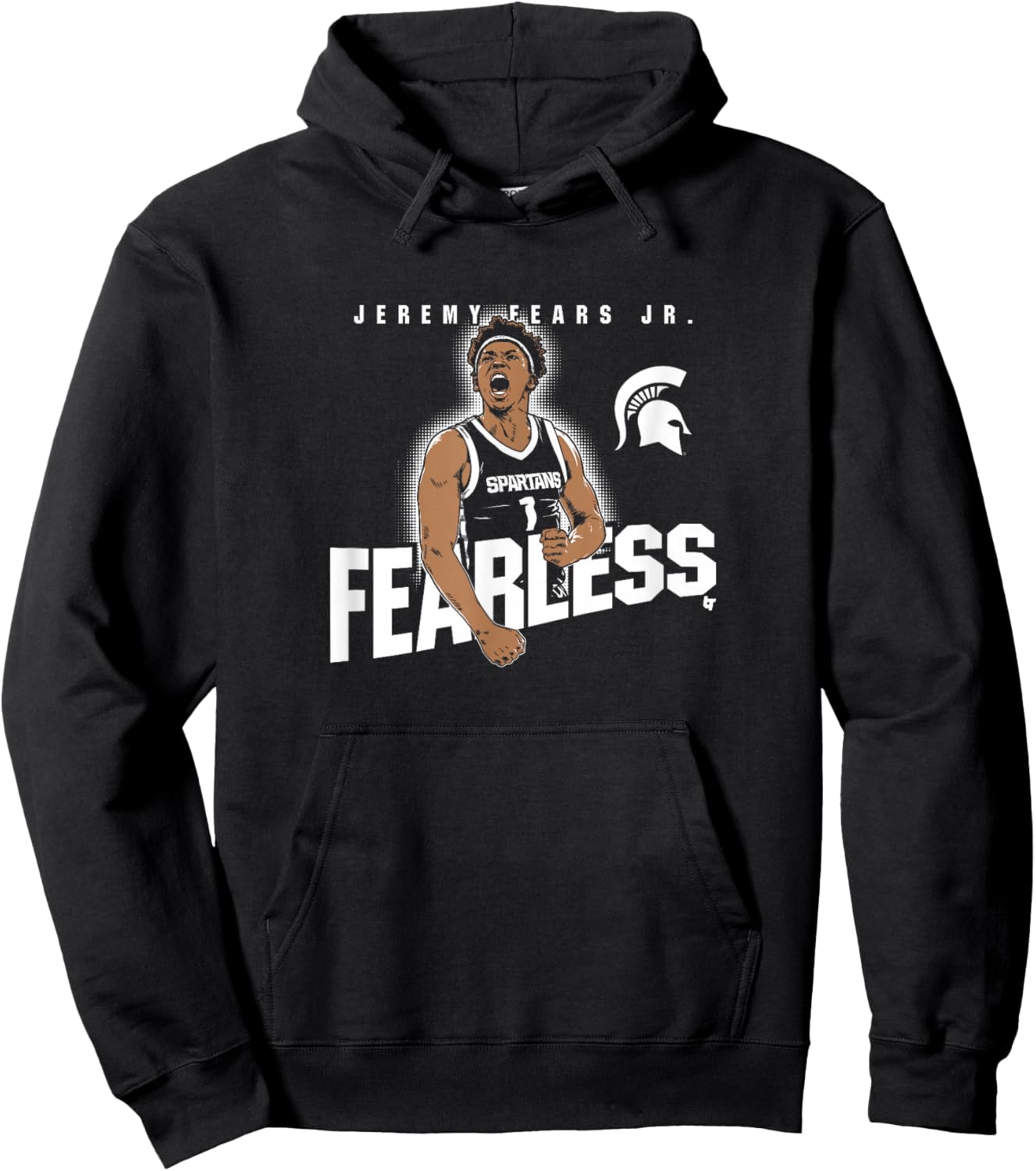 Jeremy Fears Jr. - Fearless - Michigan State Basketball Hoodie - Hoodie | Black