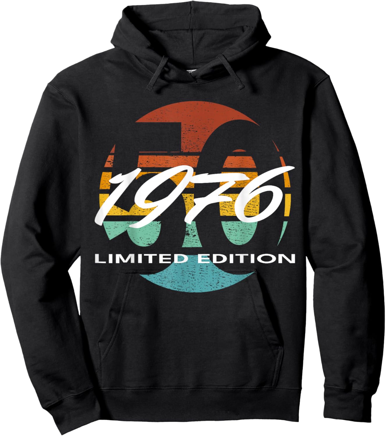 50th Birthday Man Woman 50 Years 1976 Funny Gift Hoodie - Hoodie | Black