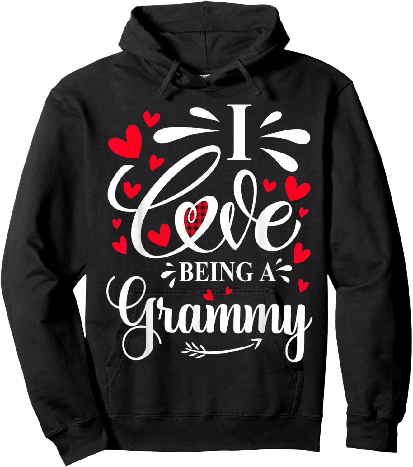 I Love Being A Grammy Valentines Hoodie - Hoodie | Black