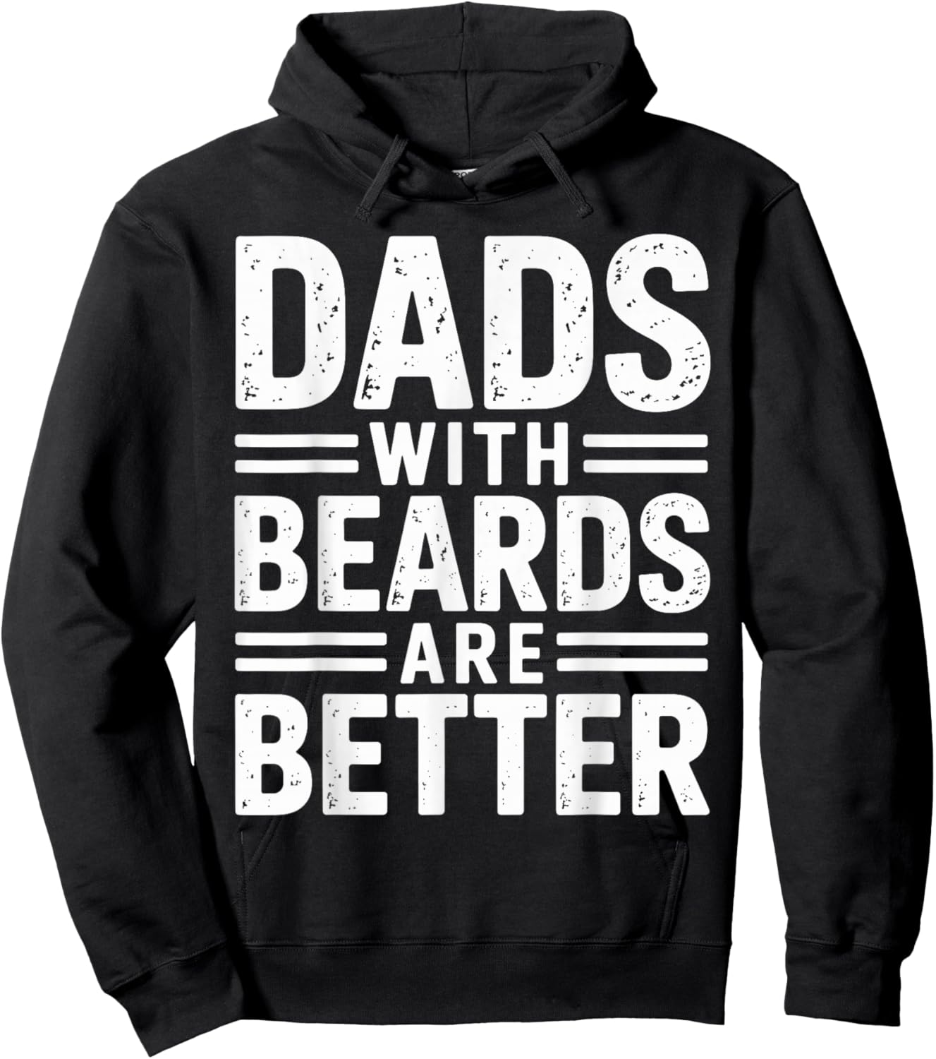 Dads with Beards are Better Fatherhood Facial Hair Retro Hoodie - Hoodie | Black