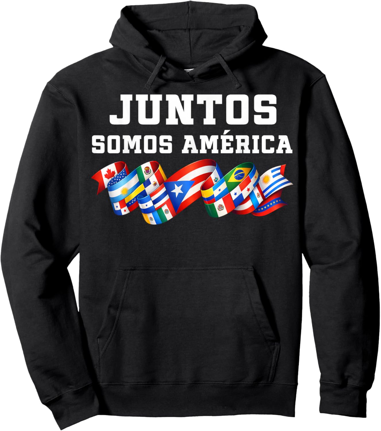 Juntos Somos América Together We are America Spanish Hoodie - Hoodie | Black