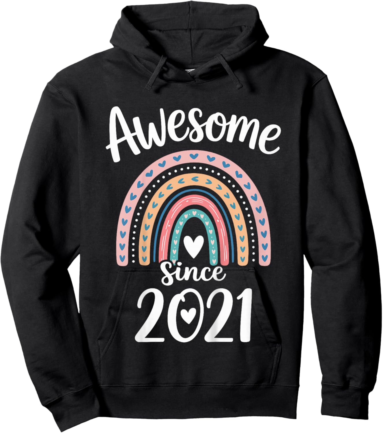 Awesome Since 2021 5th Birthday 5 Years Old Hoodie - Hoodie | Black