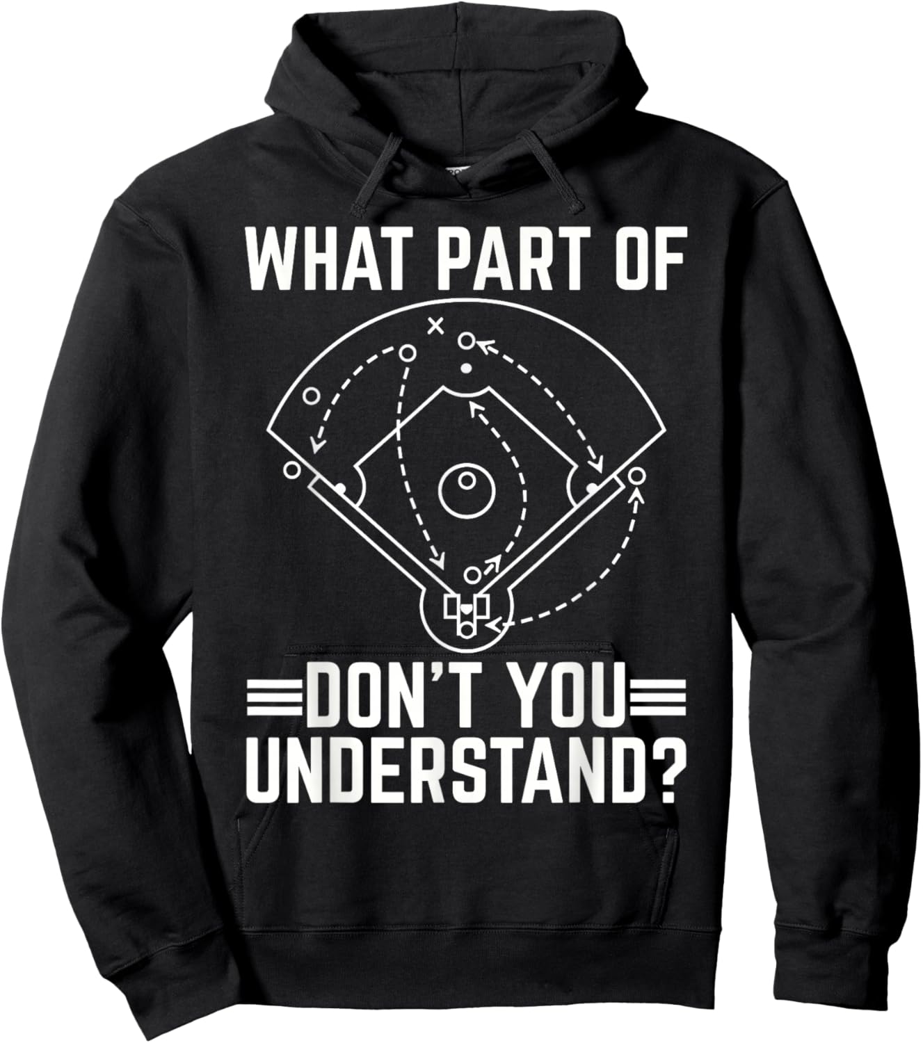 Funny Baseball Math Double Play What Part of Baseball Game Hoodie - Hoodie | Black