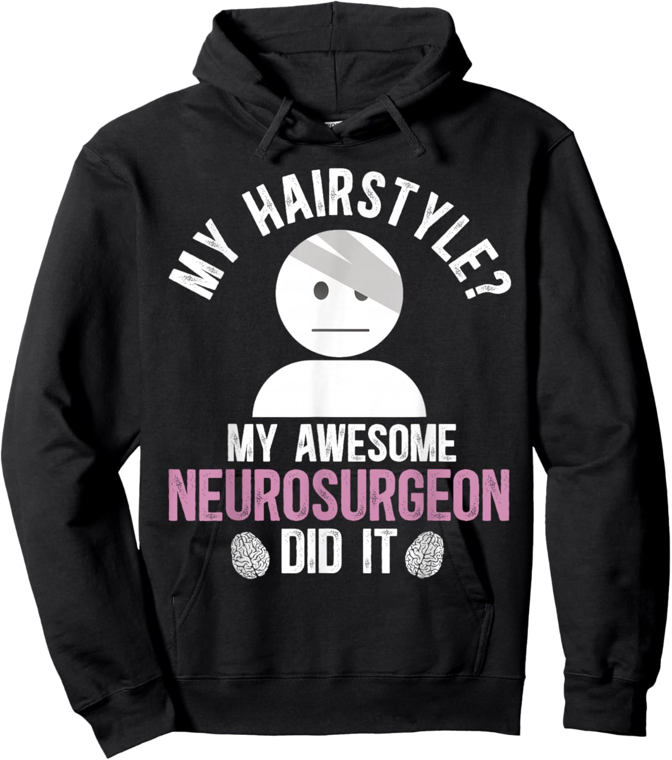 Brain Surgery Recovery Funny Brain Surgery Survivor Hoodie - Hoodie | Black