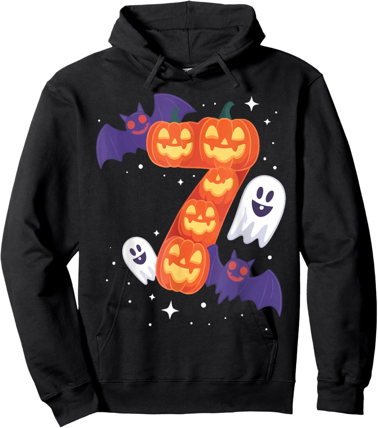 Halloween Couple Six Seven Meme 6 7 Pumpkin Ghost Costume Hoodie - Hoodie | Black