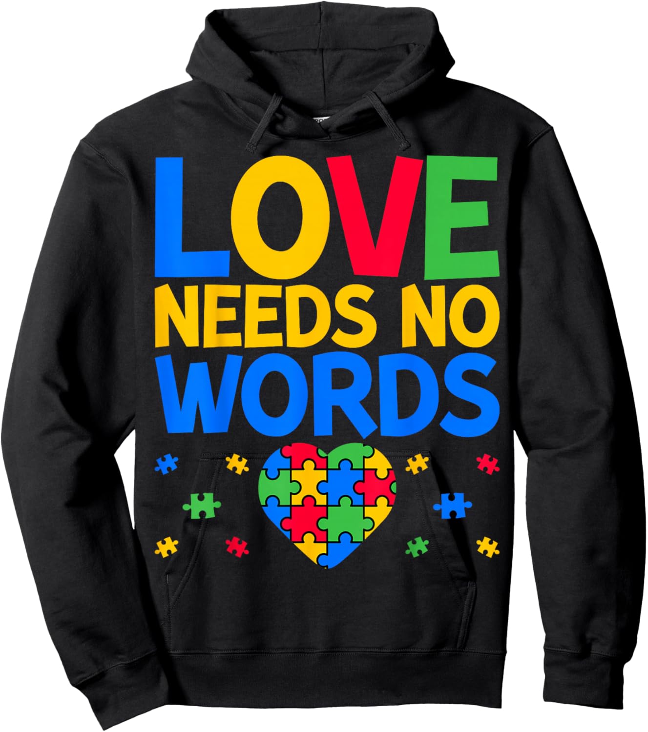 Love Needs No Words - SPED Teacher Special Education Hoodie - Hoodie | Black