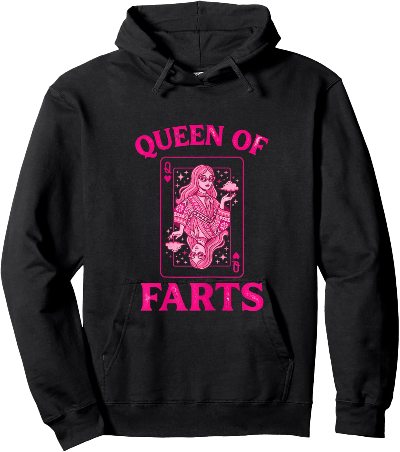 Queen of Farts Hoodie - Hoodie | Black