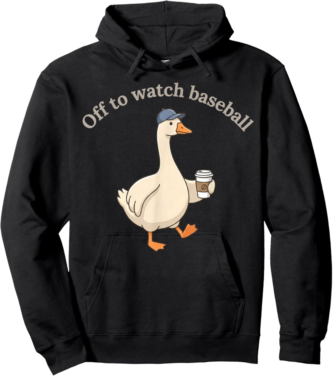 Off to Watch Baseball Funny Baseball Mom Goose Mother's Day Hoodie - Hoodie | Black