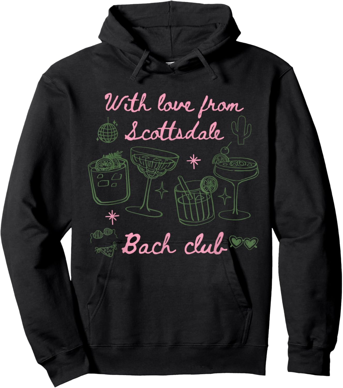 with Love from Scottsdale Bach Club Bachelorette Party Hoodie - Hoodie | Black
