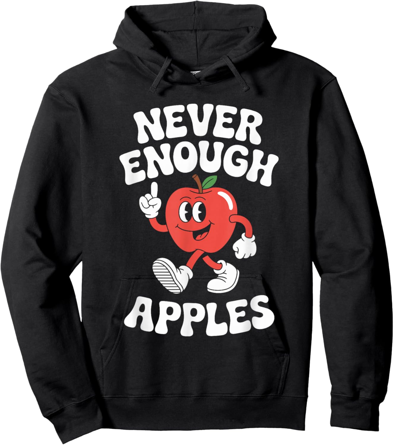 Funny Apple or Apples Retro Hoodie - Hoodie | Black