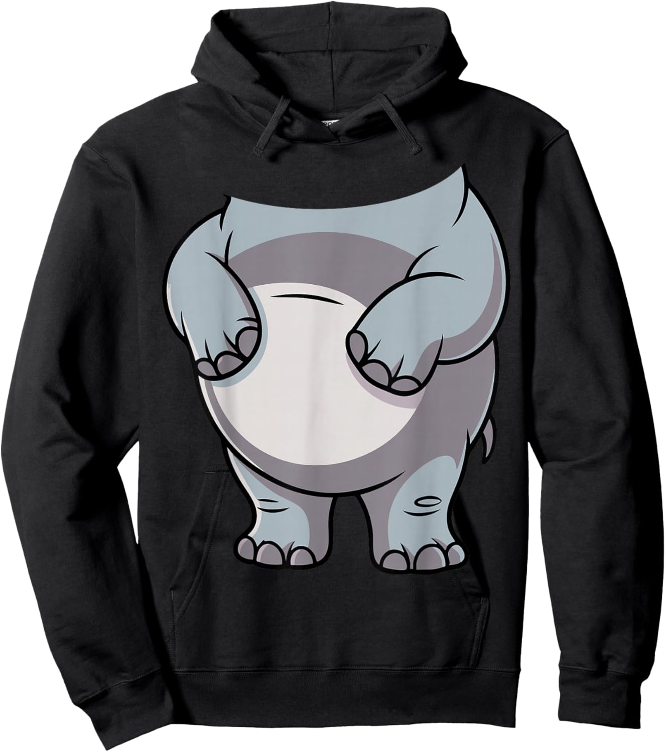Hippo Shirt Adult Kids Men Women Hippopotamus Costume Hoodie - Hoodie | Black