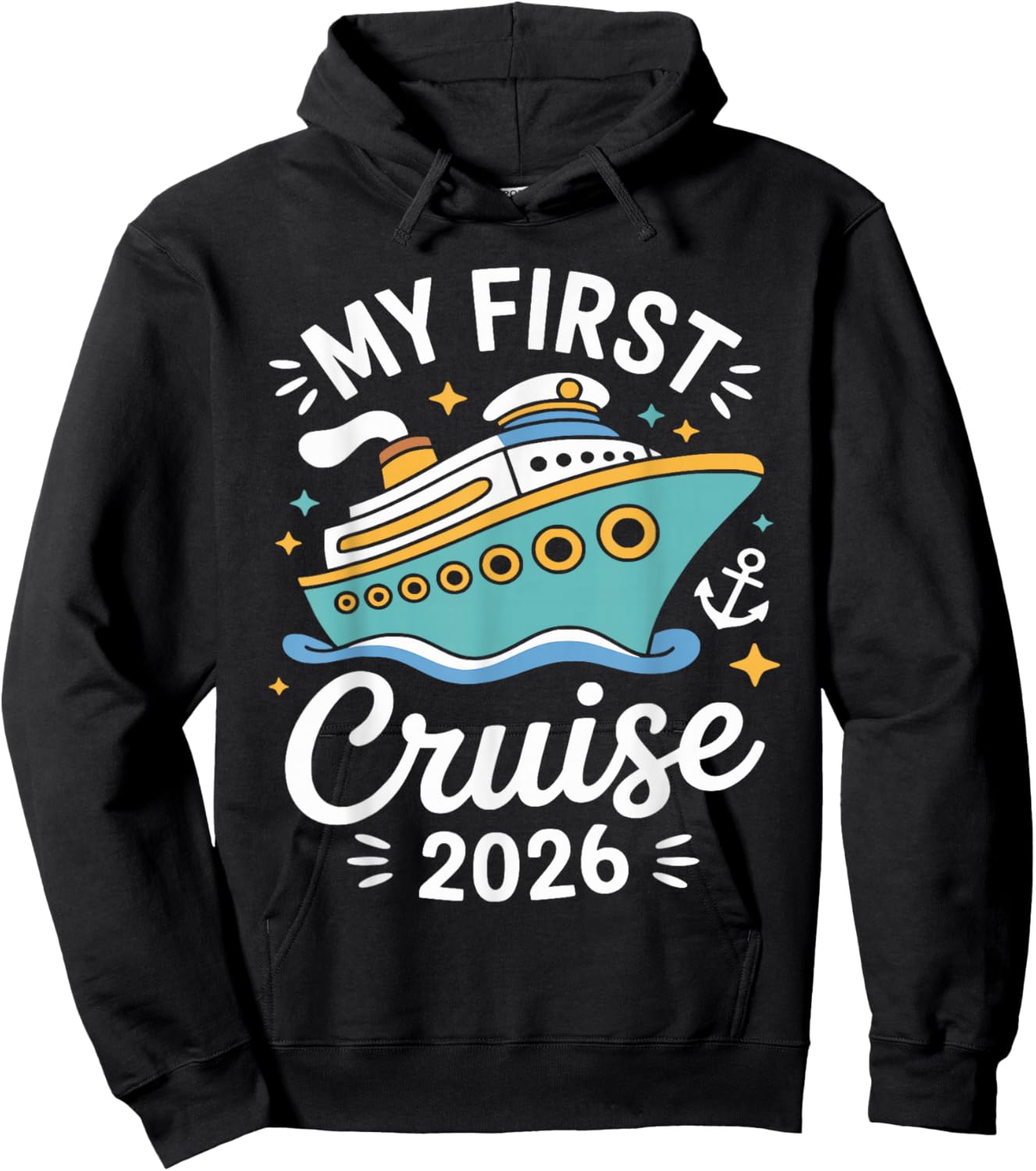 My First Cruise 2026 Cute Family Kids Cruising Vacation Hoodie - Hoodie | Black